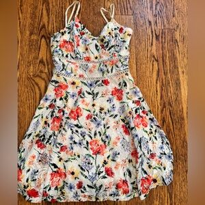 Short floral spaghetti strap sundress